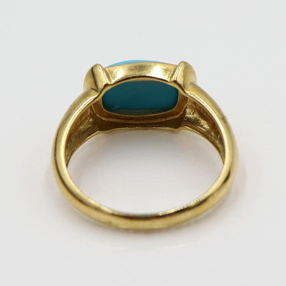 K18トルコ石リング　リングサイズ12号　重量3.74ｇ(石の重量含む)　レディース(中古)