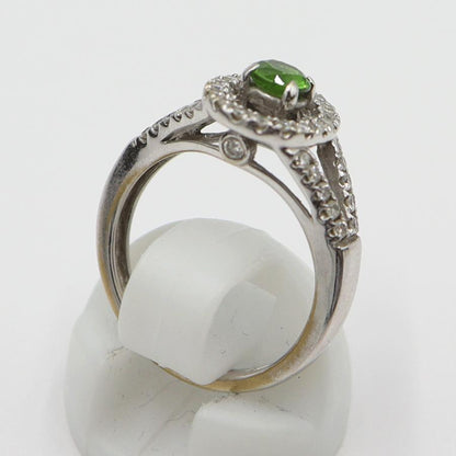 K18WGガーネットリング　DT0.33ct　D0.33ct　リングサイズ8号　重量3.71ｇ(石の重量含む)　レディース(中古)