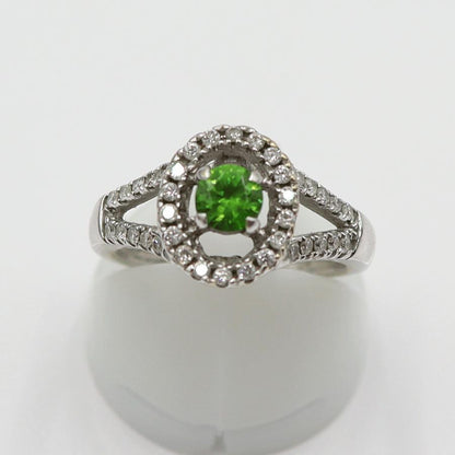 K18WGガーネットリング　DT0.33ct　D0.33ct　リングサイズ8号　重量3.71ｇ(石の重量含む)　レディース(中古)