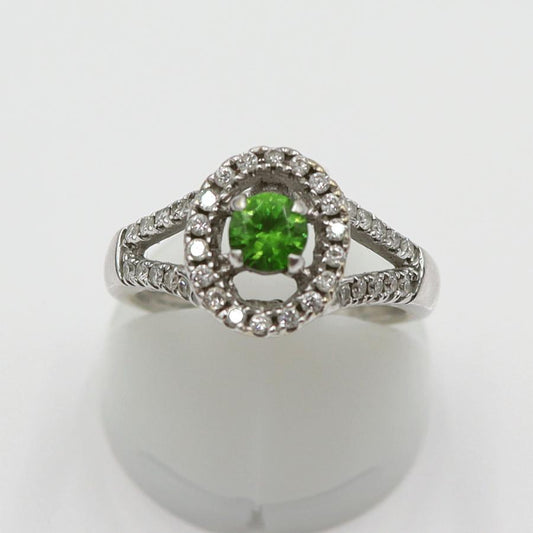 K18WGガーネットリング　DT0.33ct　D0.33ct　リングサイズ8号　重量3.71ｇ(石の重量含む)　レディース(中古)