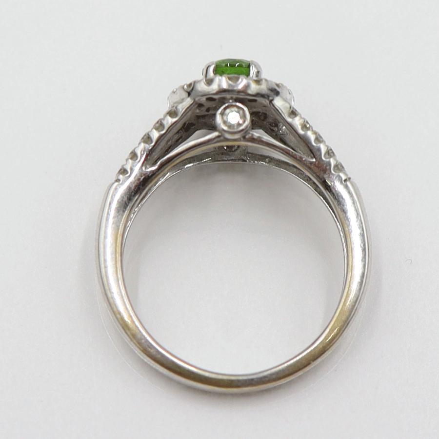 K18WGガーネットリング　DT0.33ct　D0.33ct　リングサイズ8号　重量3.71ｇ(石の重量含む)　レディース(中古)