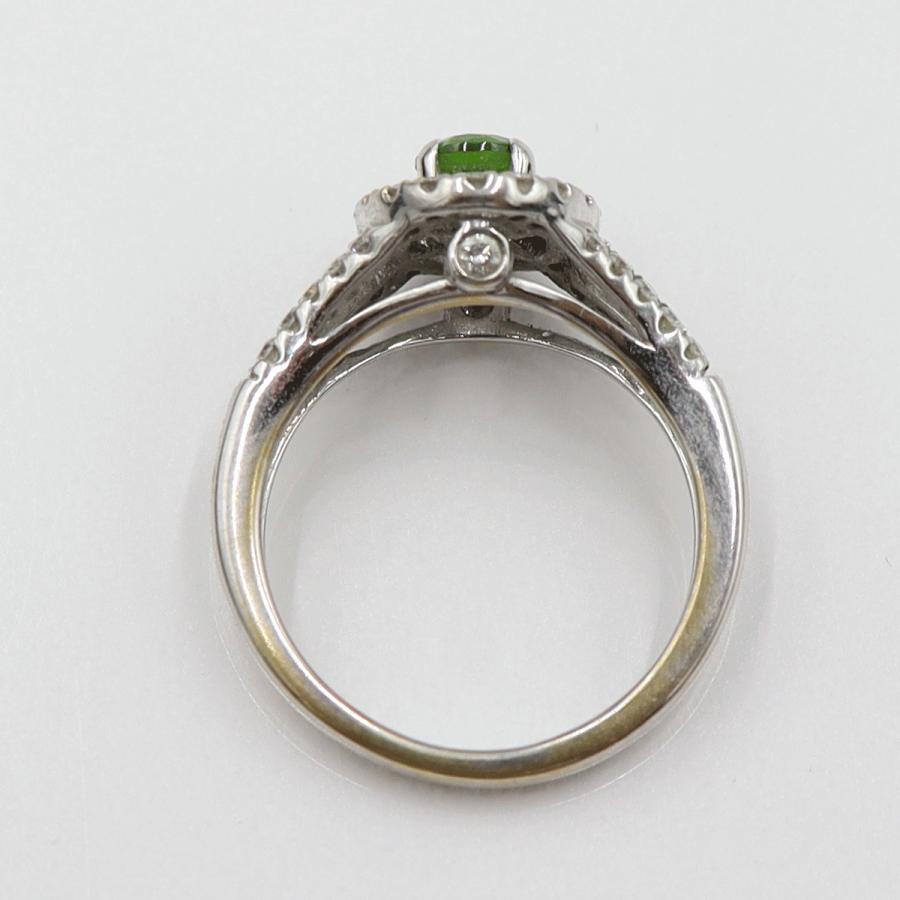 K18WGガーネットリング　DT0.33ct　D0.33ct　リングサイズ8号　重量3.71ｇ(石の重量含む)　レディース(中古)