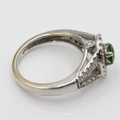 K18WGガーネットリング　DT0.33ct　D0.33ct　リングサイズ8号　重量3.71ｇ(石の重量含む)　レディース(中古)