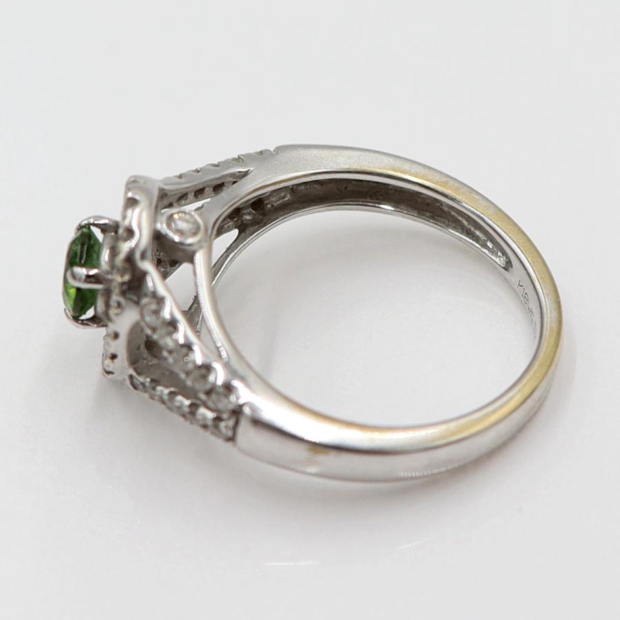 K18WGガーネットリング　DT0.33ct　D0.33ct　リングサイズ8号　重量3.71ｇ(石の重量含む)　レディース(中古)