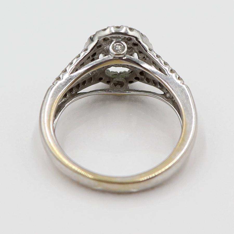 K18WGガーネットリング　DT0.33ct　D0.33ct　リングサイズ8号　重量3.71ｇ(石の重量含む)　レディース(中古)