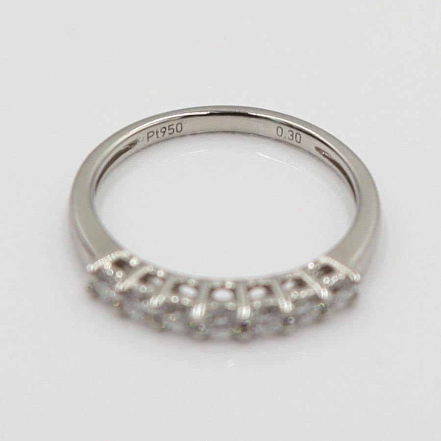 Pt950ダイヤモンドリング　D0.30ct　サイズ8号　重量2.43ｇ(石の重量含む)　レディース(中古)