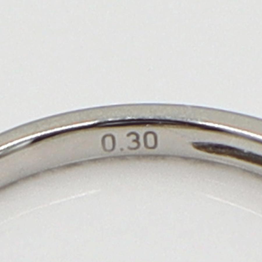 Pt950ダイヤモンドリング　D0.30ct　サイズ8号　重量2.43ｇ(石の重量含む)　レディース(中古)