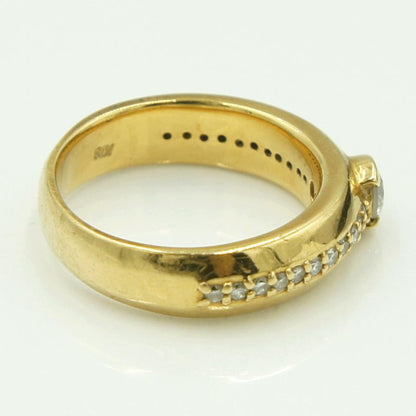 K18ダイヤモンドリング　D0.22ct　D0.20ct　リングサイズ10号　重量7.29ｇ(石の重量含む)（中古）