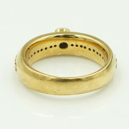 K18ダイヤモンドリング　D0.22ct　D0.20ct　リングサイズ10号　重量7.29ｇ(石の重量含む)（中古）