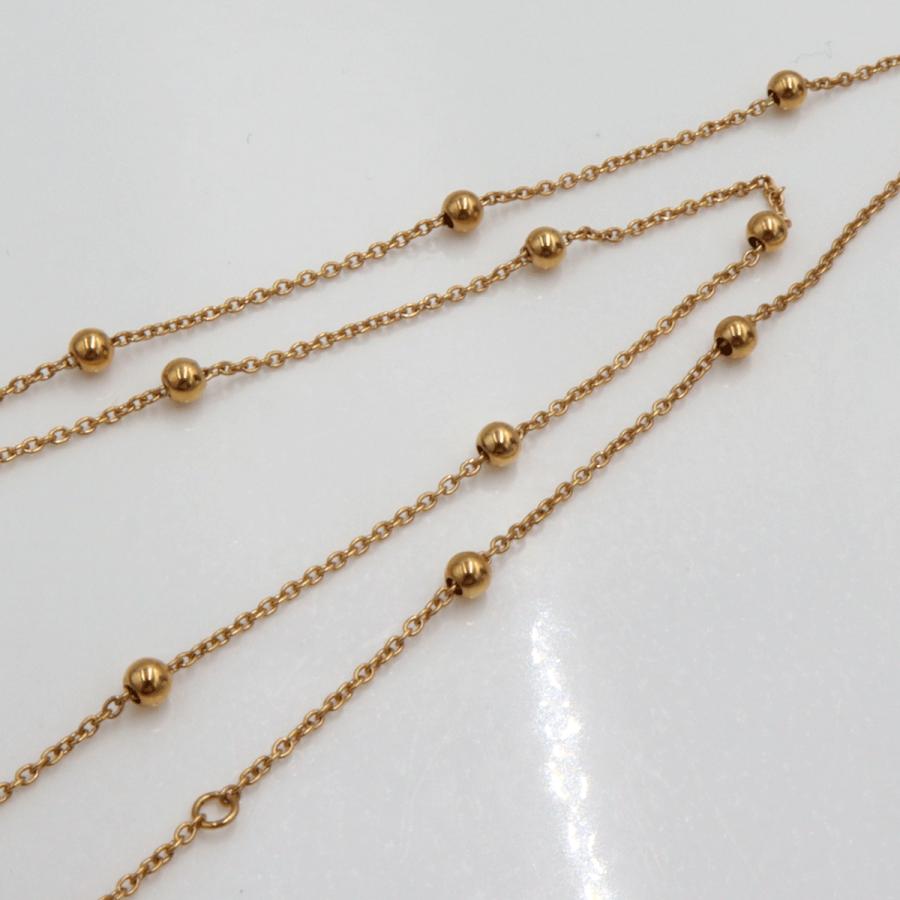 K18ピンクサファイアネックレス　S0.39ct　D0.38ct　ネックレス長さ44cm　重量4.62ｇ(石の重量含む)　レディース(中古)