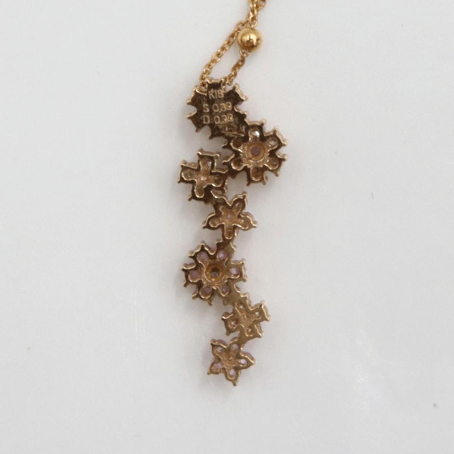 K18ピンクサファイアネックレス　S0.39ct　D0.38ct　ネックレス長さ44cm　重量4.62ｇ(石の重量含む)　レディース(中古)