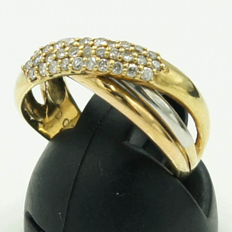 K18/Pt900ダイヤモンドリング　D0.30ct　リングサイズ12号　重量4.85ｇ(石の重量含む)（中古）