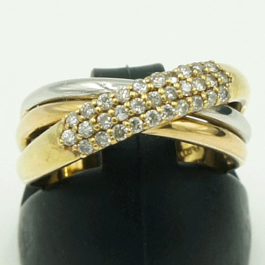 K18/Pt900ダイヤモンドリング　D0.30ct　リングサイズ12号　重量4.85ｇ(石の重量含む)（中古）