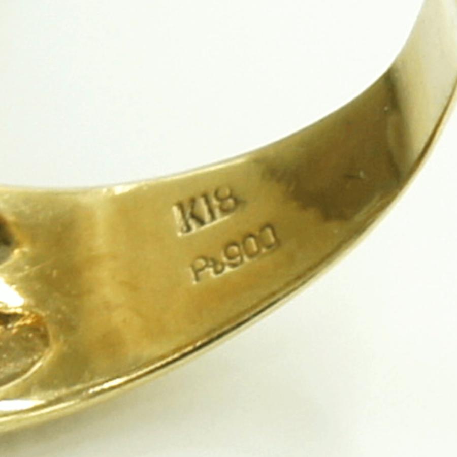 K18/Pt900ダイヤモンドリング　D0.30ct　リングサイズ12号　重量4.85ｇ(石の重量含む)（中古）