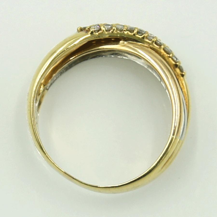 K18/Pt900ダイヤモンドリング　D0.30ct　リングサイズ12号　重量4.85ｇ(石の重量含む)（中古）