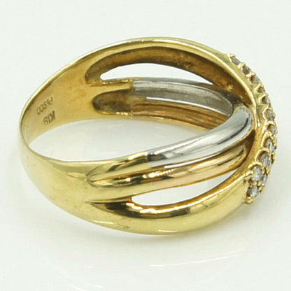 K18/Pt900ダイヤモンドリング　D0.30ct　リングサイズ12号　重量4.85ｇ(石の重量含む)（中古）