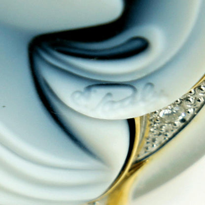 エルヴィン・ポーリー　K18/Pt900メノウカメオペンダントブローチ　重量25.76ｇ　レディース（中古）