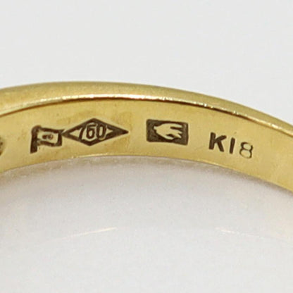 K18サファイアリング　リングサイズ17号　重量3.77ｇ(石の重量含む)　レディース(中古)