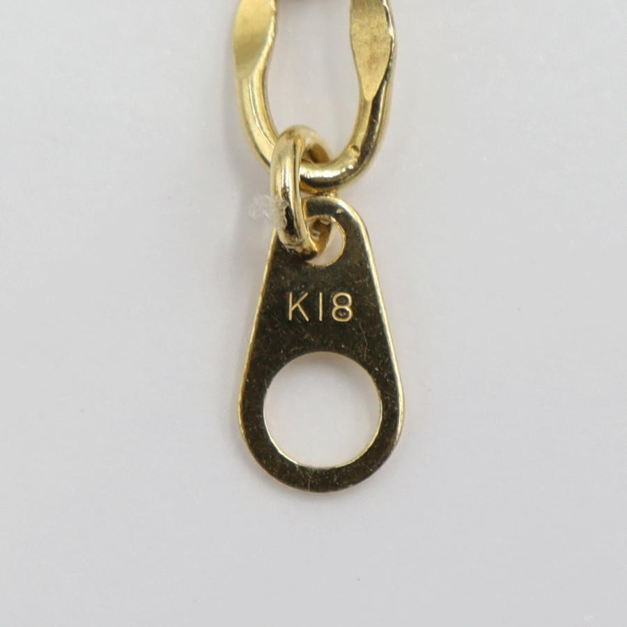 K18デザインブレスレット　長さ18.0cm　重量9.32ｇ（中古）