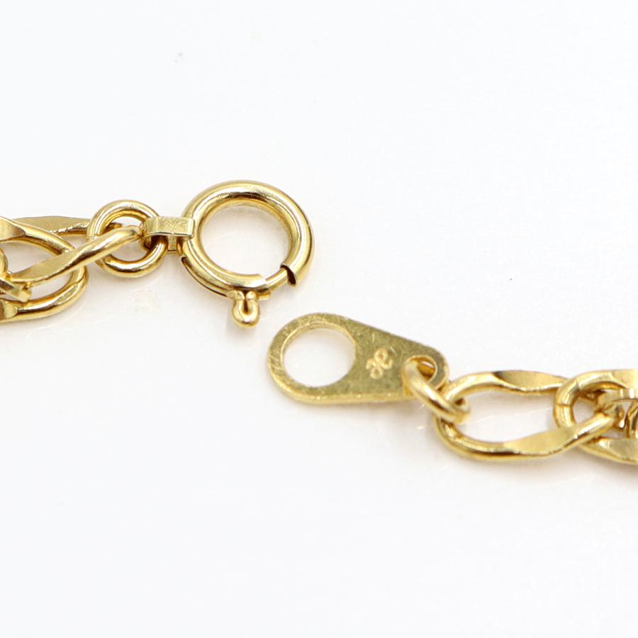 K18デザインブレスレット　長さ18.0cm　重量9.32ｇ（中古）