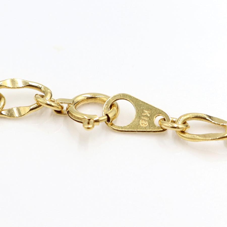 K18デザインブレスレット　長さ18.0cm　重量9.32ｇ（中古）