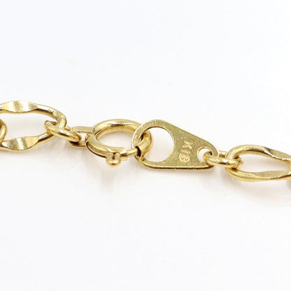 K18デザインブレスレット　長さ18.0cm　重量9.32ｇ（中古）