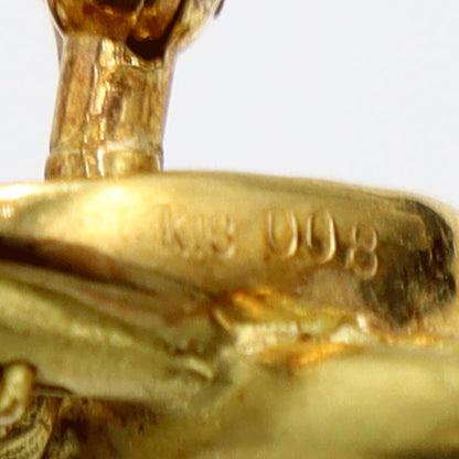 K18南洋珠ブローチ　パール13mm　重量20.42ｇ(石の重量含む)　ダイヤモンド　レディース（中古）