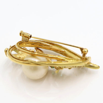 K18南洋珠ブローチ　パール13mm　重量20.42ｇ(石の重量含む)　ダイヤモンド　レディース（中古）