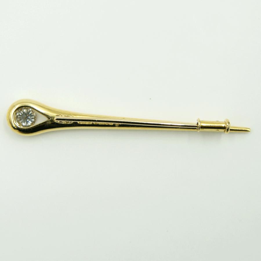 ミキモト(MIKIMOTO)750ダイヤモンドブローチ　重量5.26ｇ(石の重量含む)　レディース（中古）