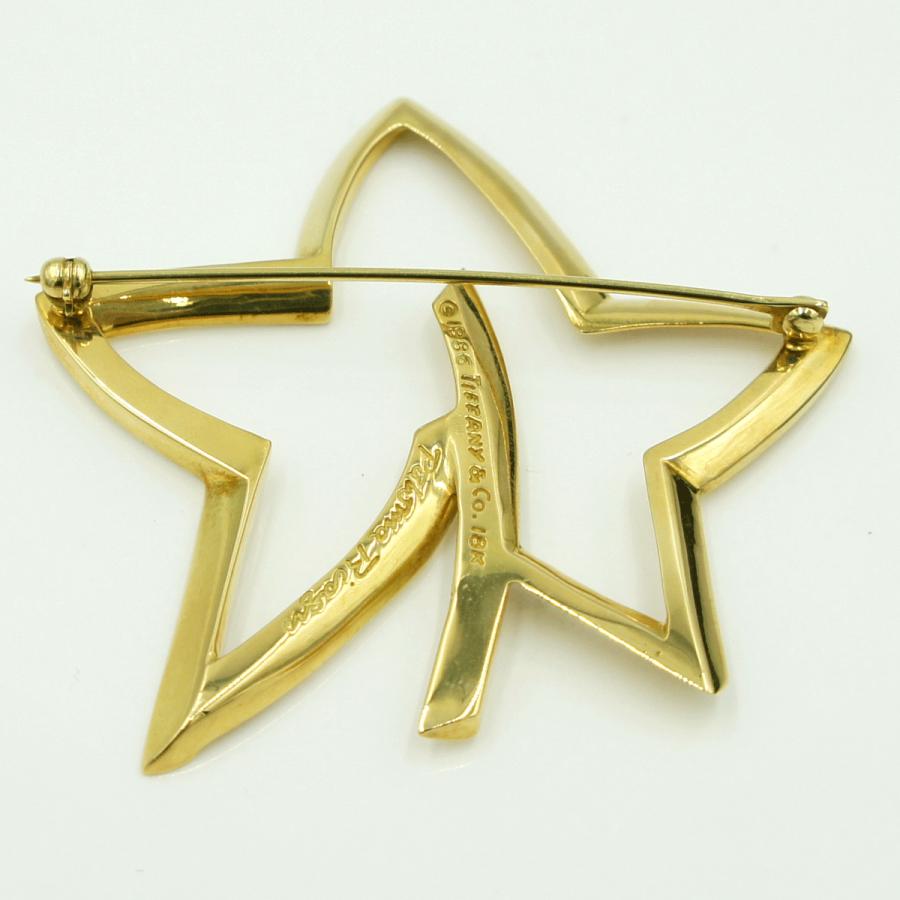 ティファニー(Tiffany & Co.)　750 星型ブローチ　重量16.27ｇ　レディース（中古）