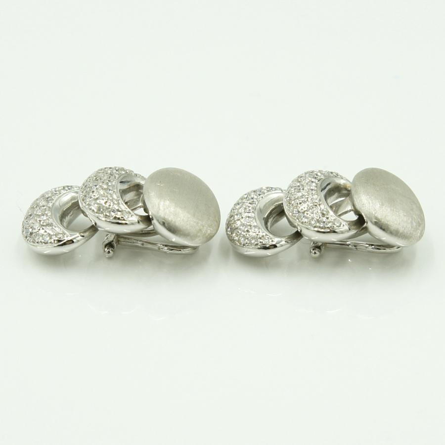 ナニス(NANIS)　750ダイヤモンドイヤリング　D1.00ct　重量14.44ｇ(石の重量含む)　レディース（中古）