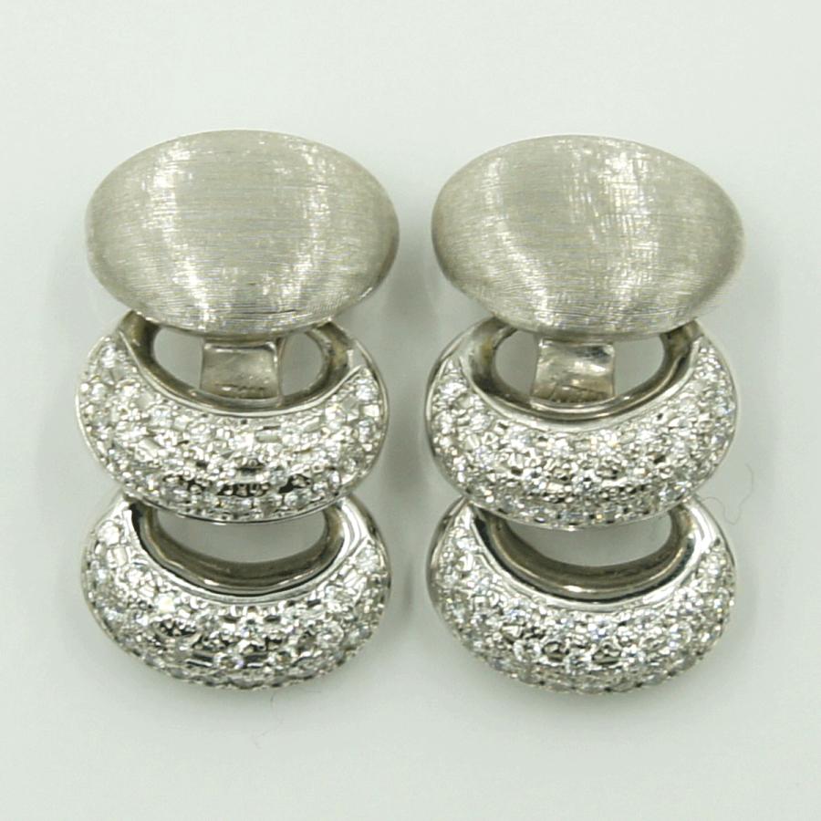 ナニス(NANIS)　750ダイヤモンドイヤリング　D1.00ct　重量14.44ｇ(石の重量含む)　レディース（中古）