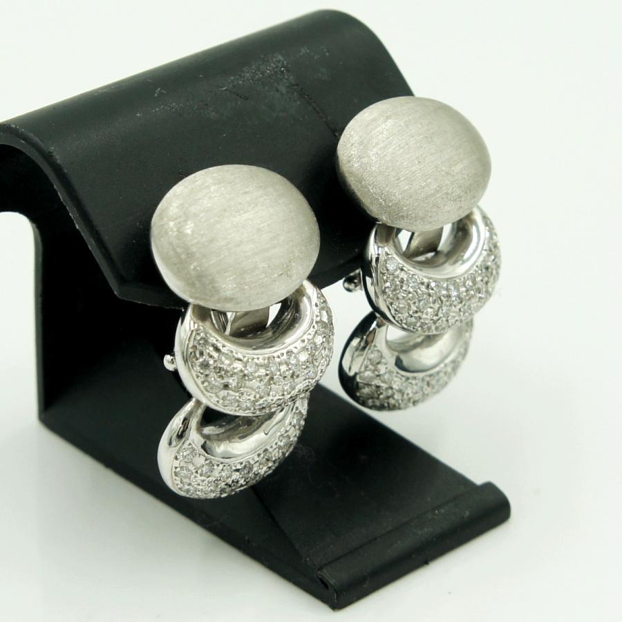 ナニス(NANIS)　750ダイヤモンドイヤリング　D1.00ct　重量14.44ｇ(石の重量含む)　レディース（中古）