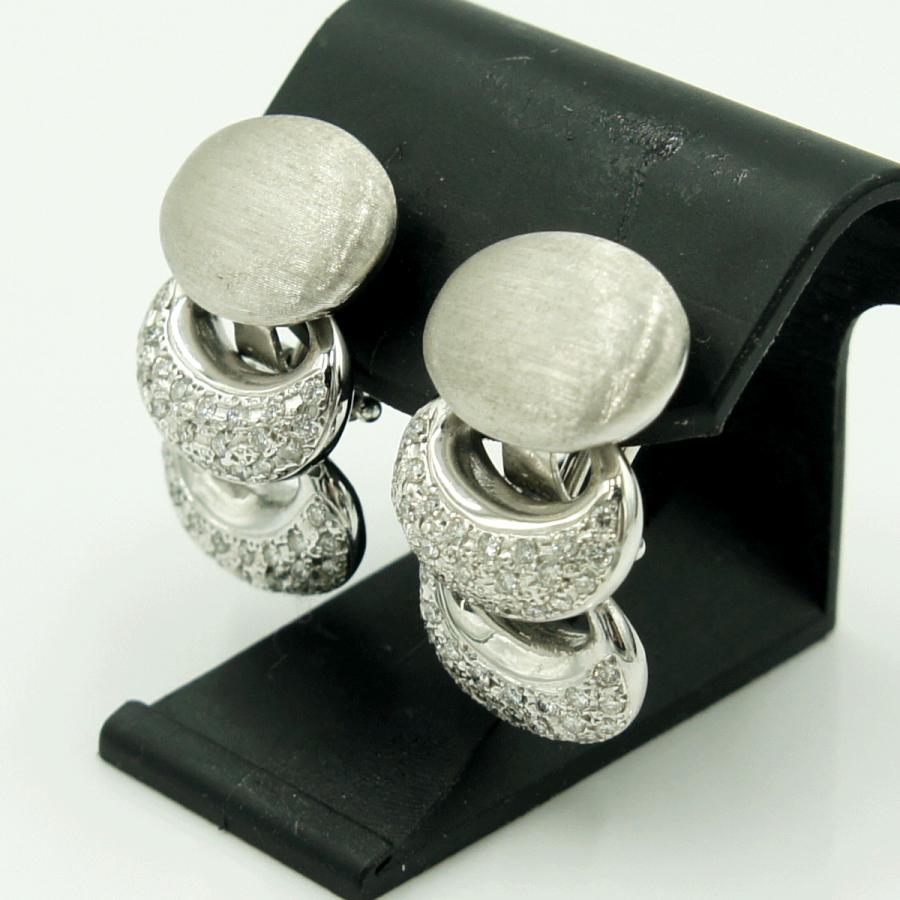 ナニス(NANIS)　750ダイヤモンドイヤリング　D1.00ct　重量14.44ｇ(石の重量含む)　レディース（中古）