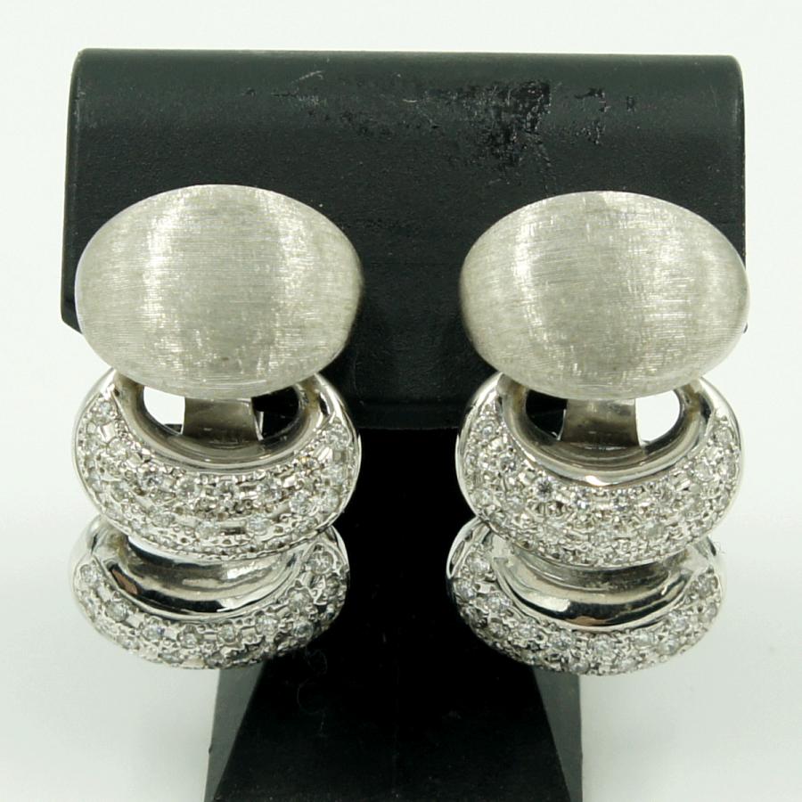 ナニス(NANIS)　750ダイヤモンドイヤリング　D1.00ct　重量14.44ｇ(石の重量含む)　レディース（中古）