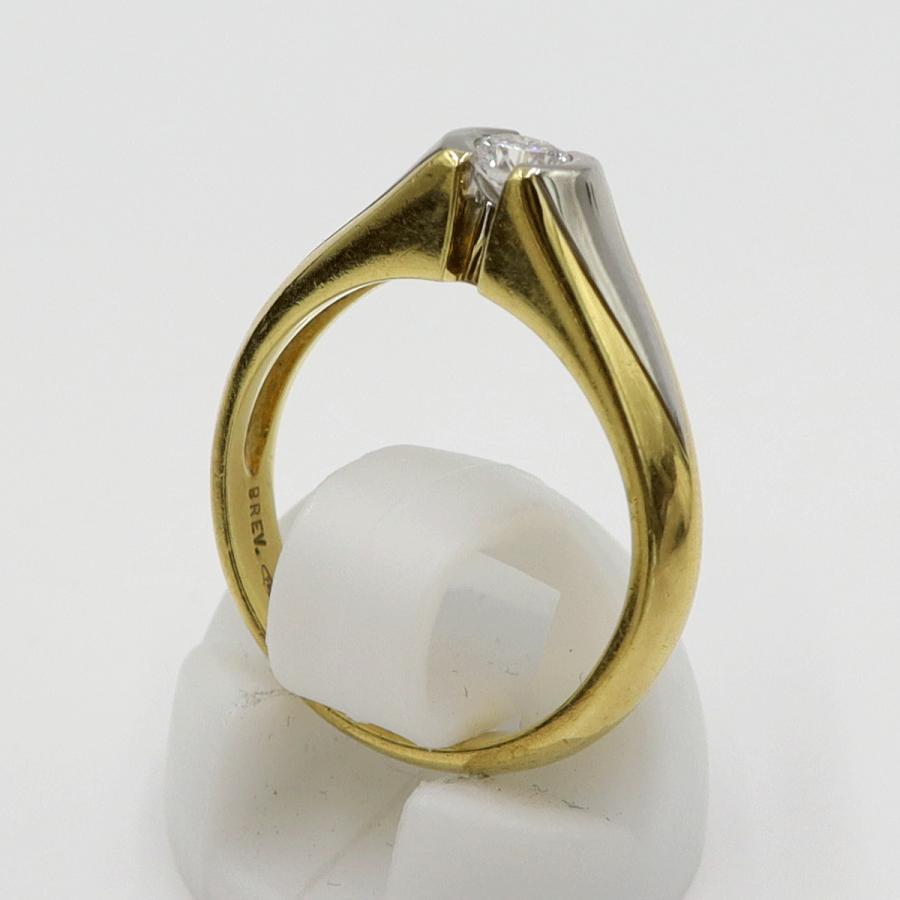 BREV.　750ダイヤモンドリング　リングサイズ12号　重量5.51ｇ(石の重量を含む)　レディース（中古）