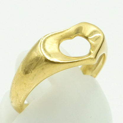 ティファニー(Tiffany & Co.)　750 オープンハートリング　リングサイズ10号　重量3.69ｇ　レディース（中古）