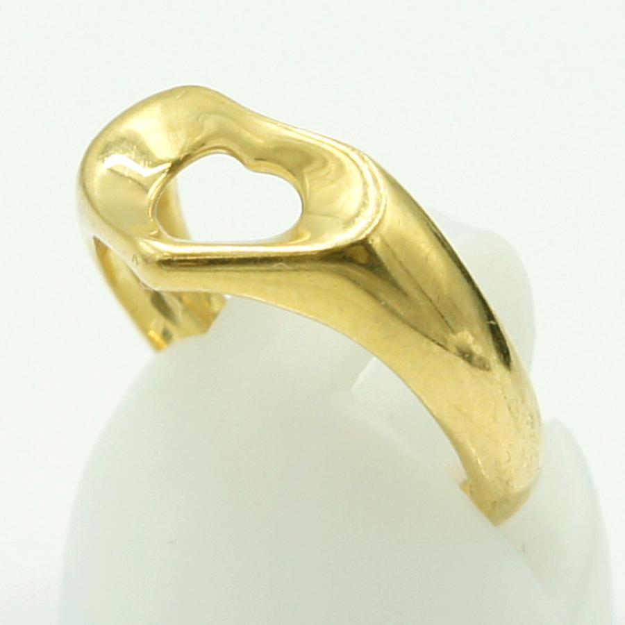 ティファニー(Tiffany & Co.)　750 オープンハートリング　リングサイズ10号　重量3.69ｇ　レディース（中古）