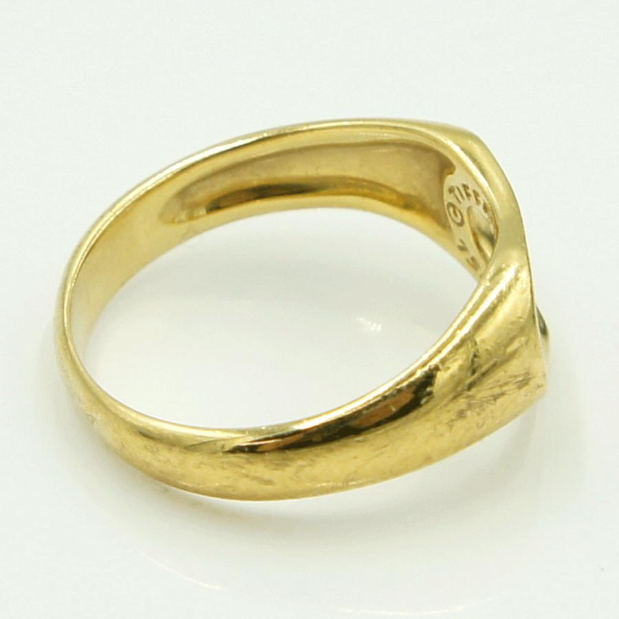 ティファニー(Tiffany & Co.)　750 オープンハートリング　リングサイズ10号　重量3.69ｇ　レディース（中古）