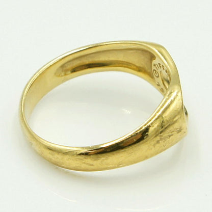 ティファニー(Tiffany & Co.)　750 オープンハートリング　リングサイズ10号　重量3.69ｇ　レディース（中古）