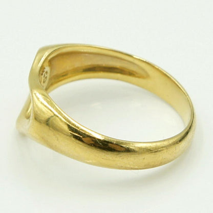 ティファニー(Tiffany & Co.)　750 オープンハートリング　リングサイズ10号　重量3.69ｇ　レディース（中古）