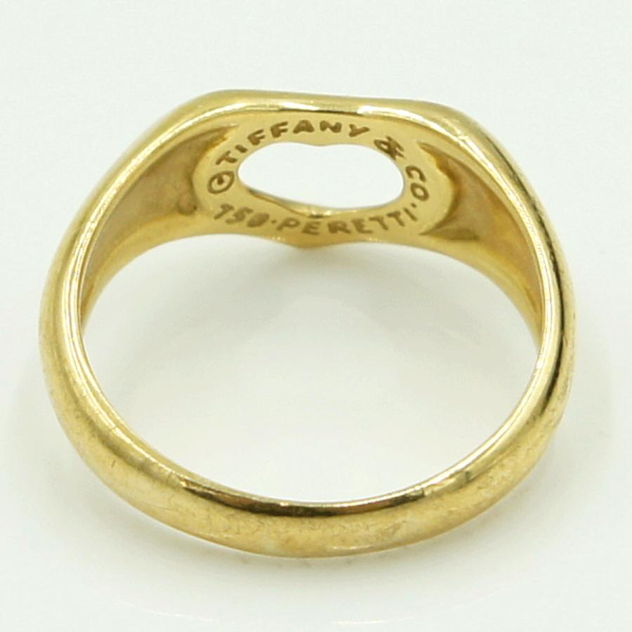 ティファニー(Tiffany & Co.)　750 オープンハートリング　リングサイズ10号　重量3.69ｇ　レディース（中古）