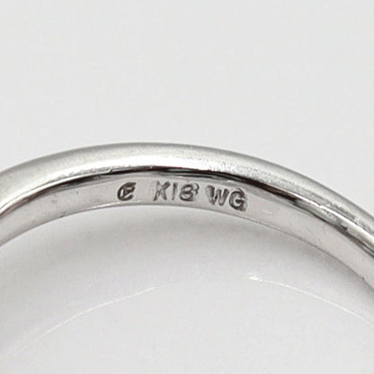 K18WGダイヤモンドリング　サイズ7号　重量2.49ｇ(石の重量含む) (中古)