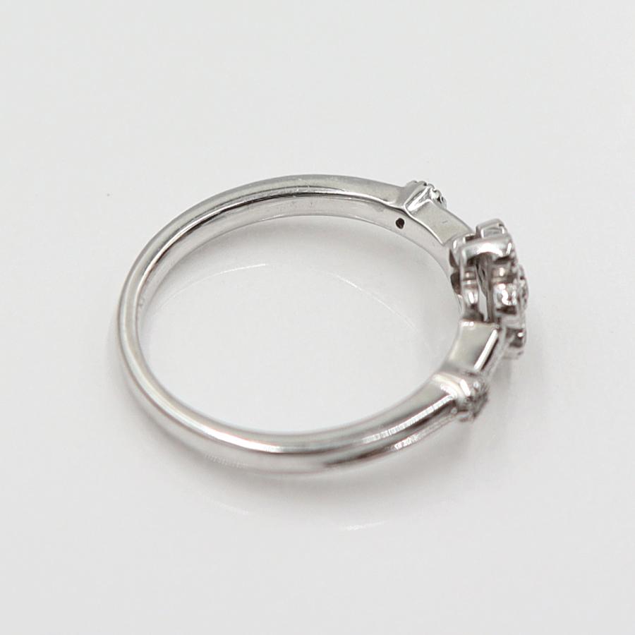 K18WGダイヤモンドリング　サイズ7号　重量2.49ｇ(石の重量含む) (中古)