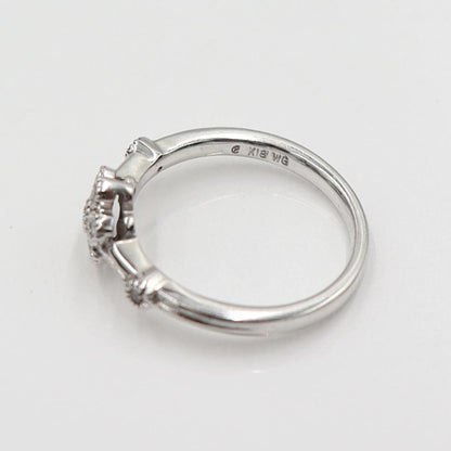 K18WGダイヤモンドリング　サイズ7号　重量2.49ｇ(石の重量含む) (中古)