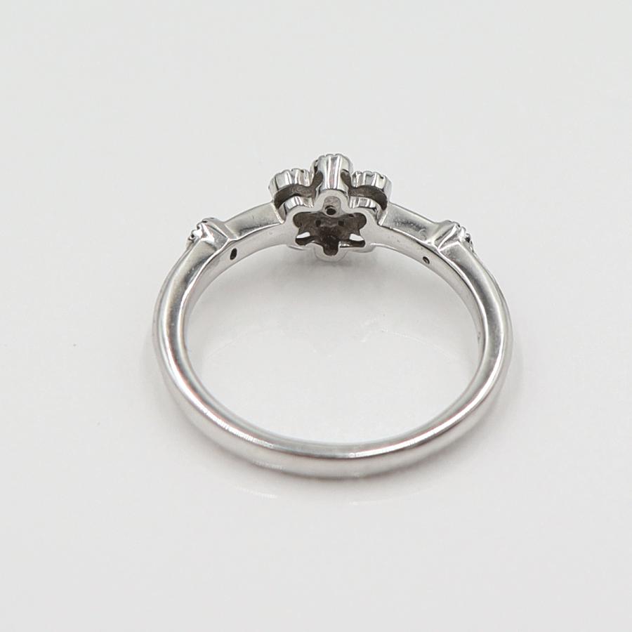 K18WGダイヤモンドリング　サイズ7号　重量2.49ｇ(石の重量含む) (中古)