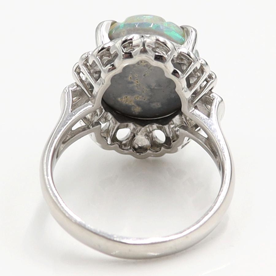 Pt900オパールリング　タブレットOP7.64ct　リングサイズ19号　重量12.65ｇ(石の重量含む)　レディース（中古）