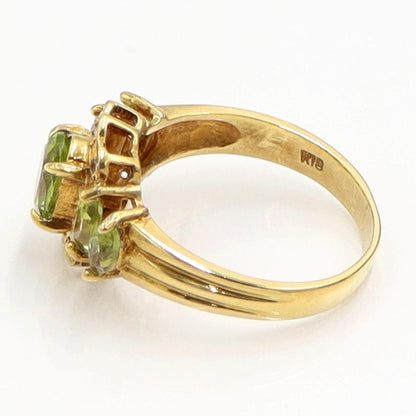 K18ペリドットリング　リングサイズ11号　重量4.06ｇ(石の重量含む)　レディース（中古）