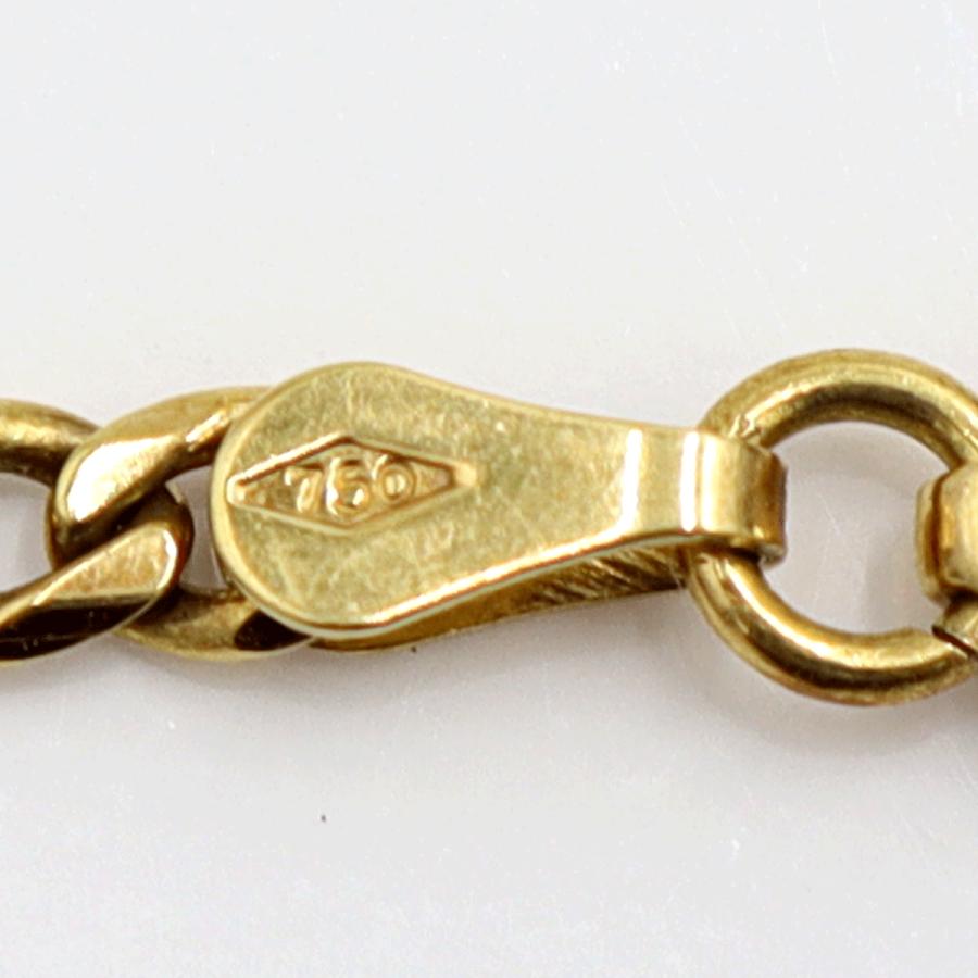 750デザインブレスレット　長さ18.5cm　重量4.03ｇ（中古）