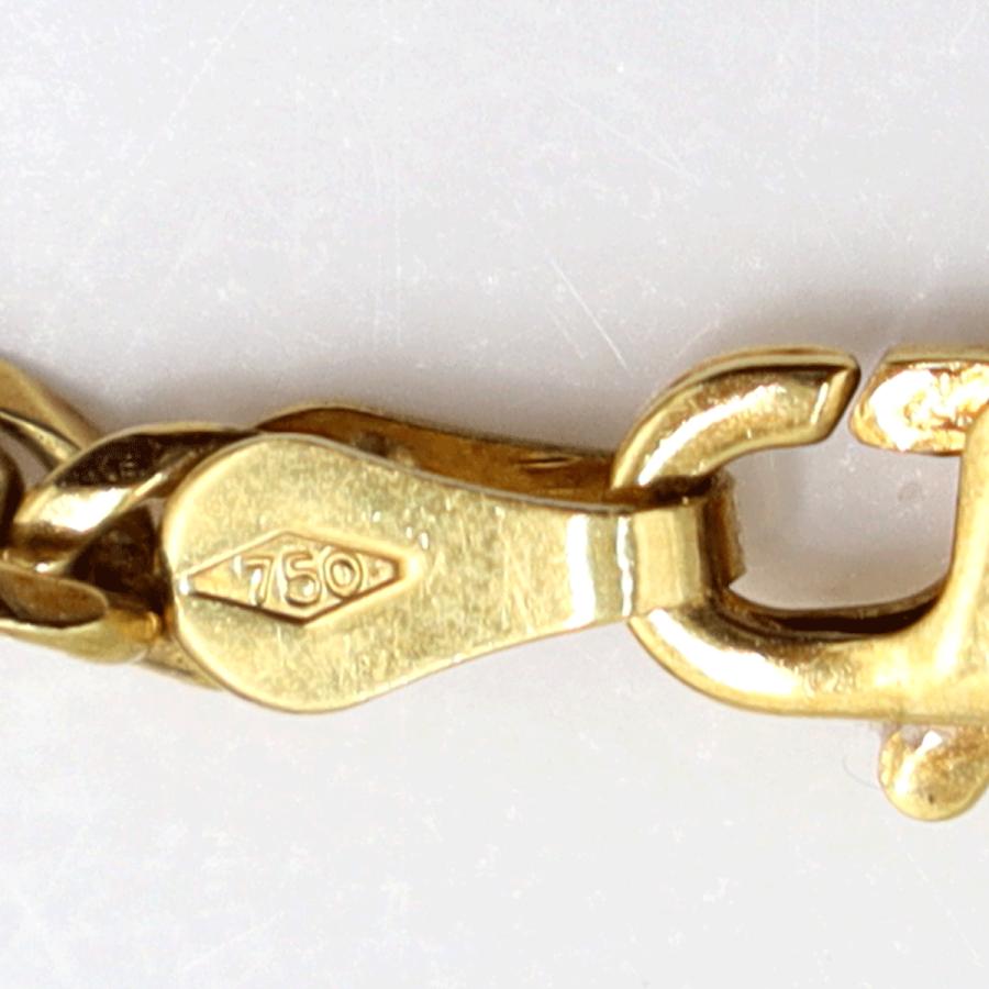 750デザインブレスレット　長さ18.5cm　重量4.03ｇ（中古）